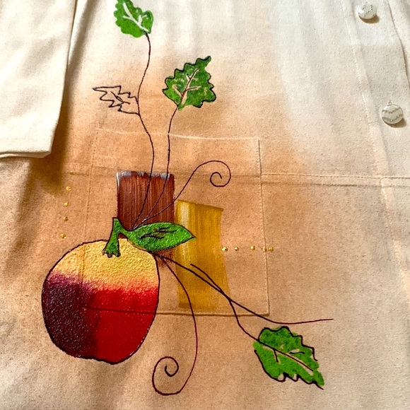 Bala Bala 100% silk 2 piece set hand air brushed with natural 4 pockets … - Picture 5 of 16